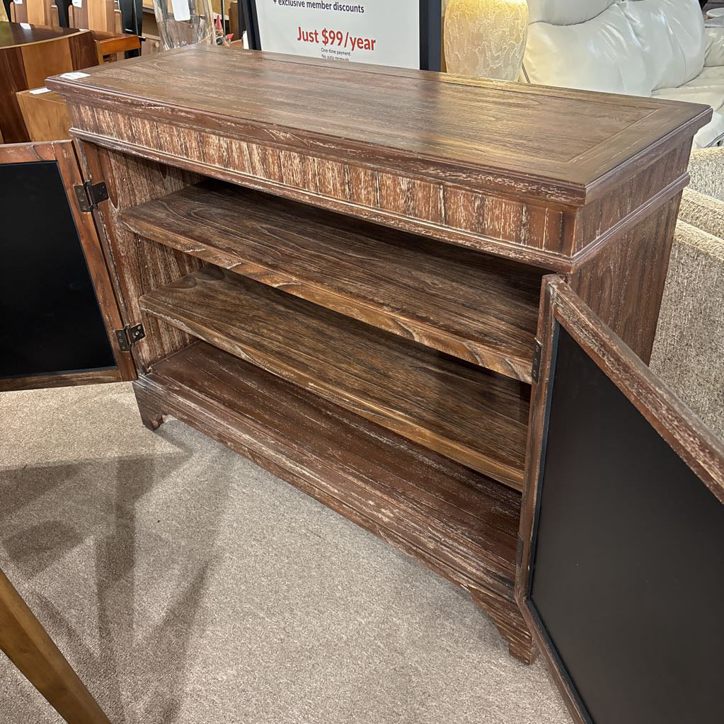 Rustic Mercury Glass Cabinet