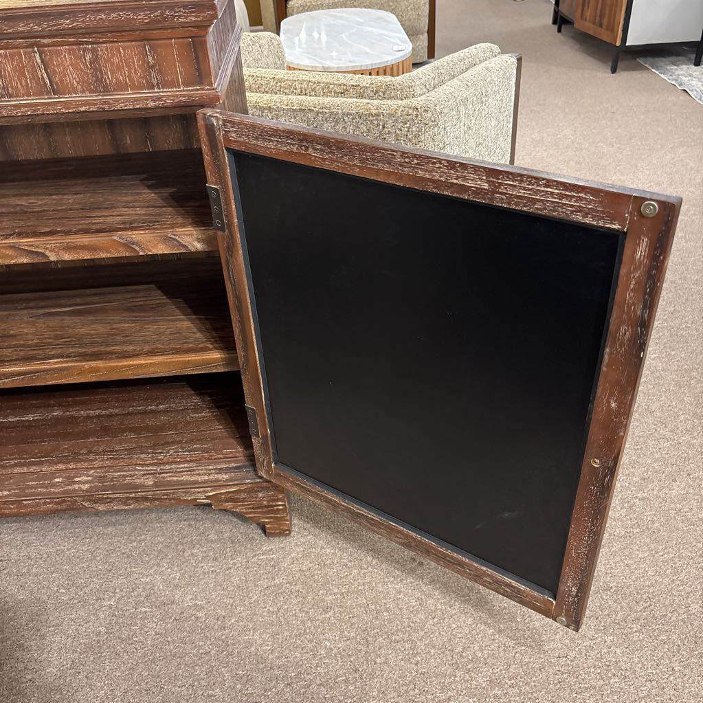 Rustic Mercury Glass Cabinet