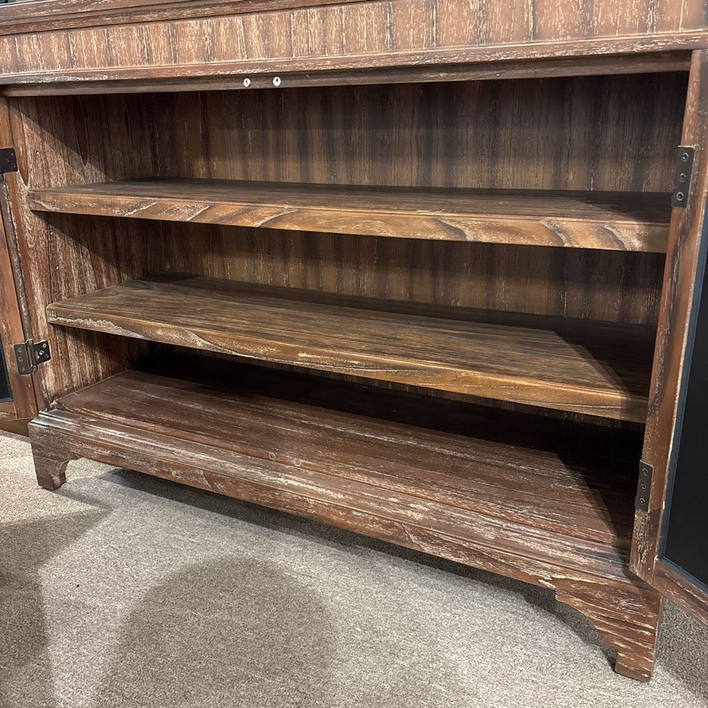 Rustic Mercury Glass Cabinet