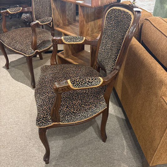 Leopard Print Vintage Accent Chair