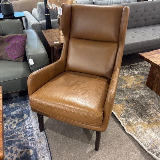 West Elm Ryder Leather Accent Armchair (AS IS)