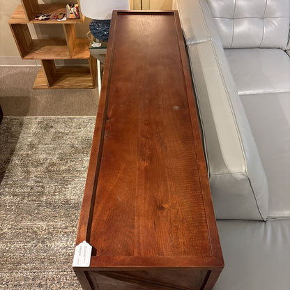 Solid Wood Sunburst Pattern 4 Door Sideboard