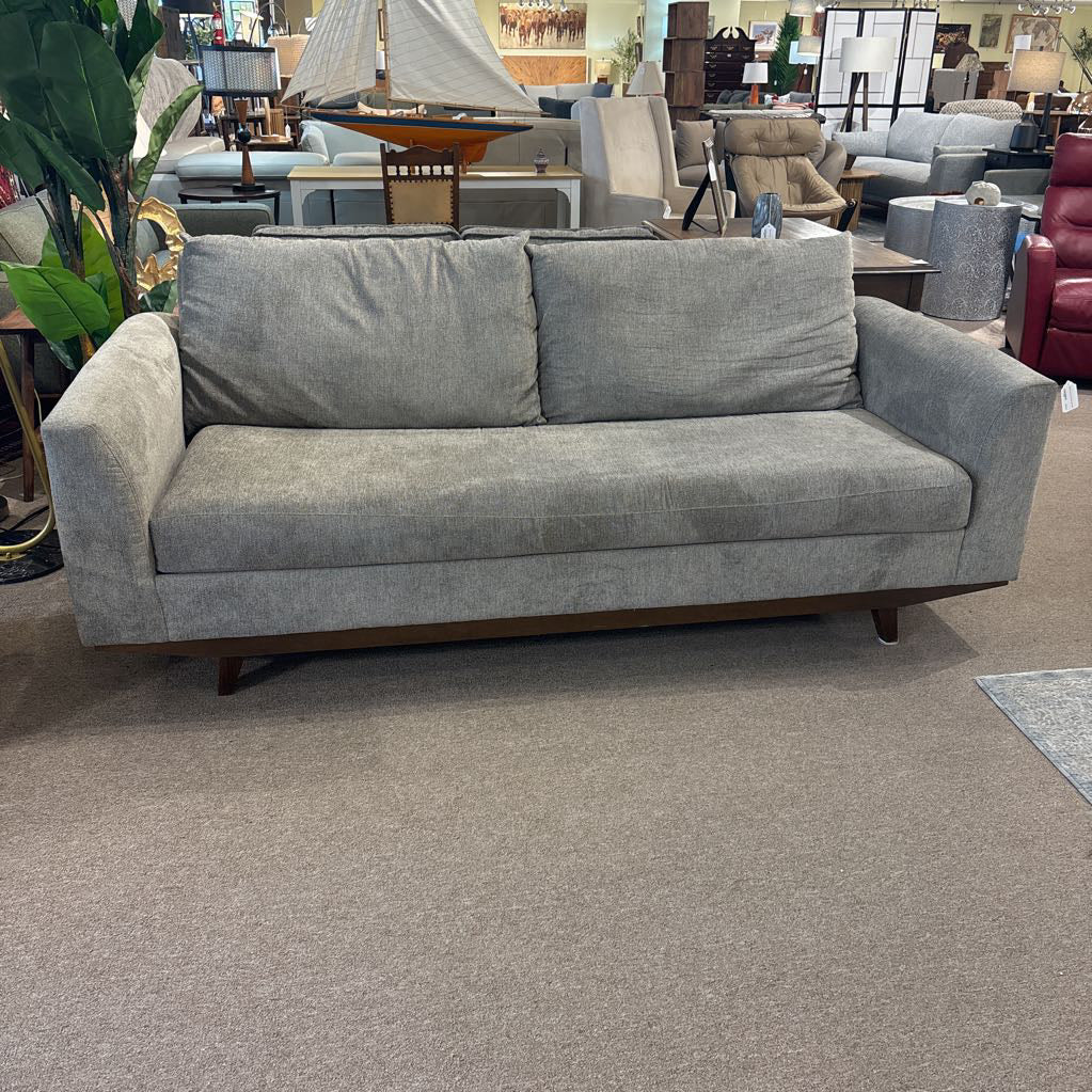 Biltwell Grey Wood Trim Sofa