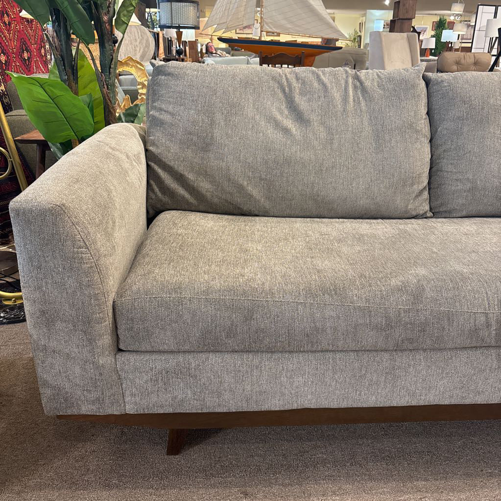 Biltwell Grey Wood Trim Sofa