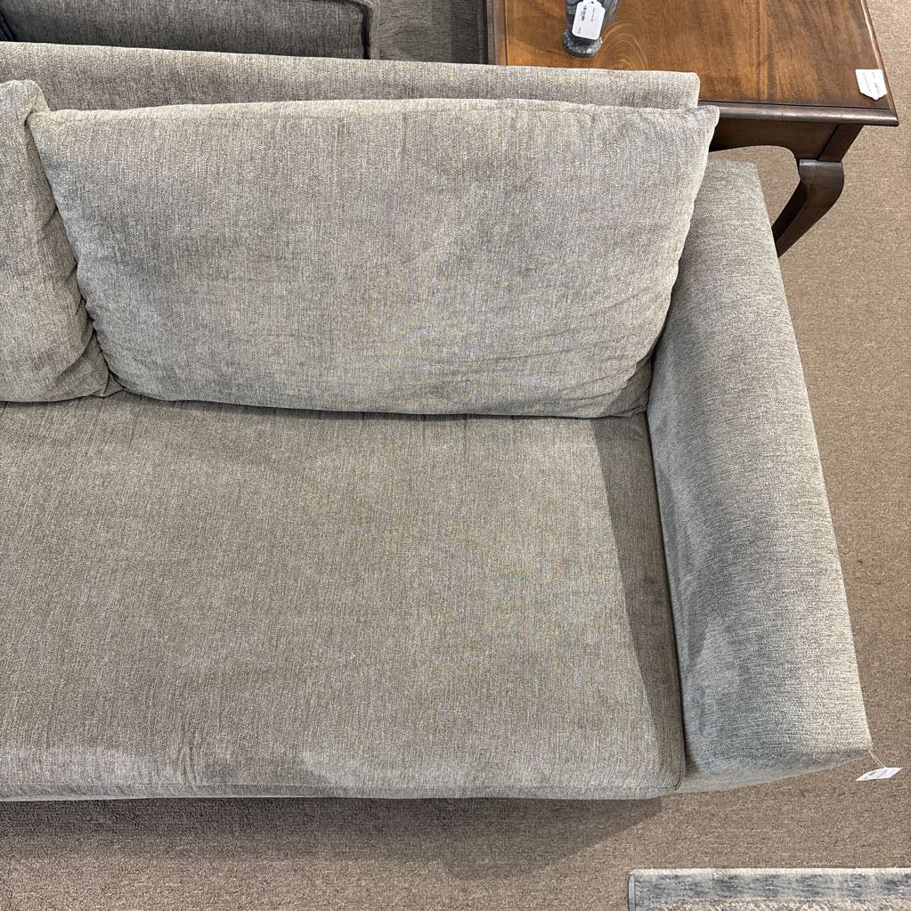 Biltwell Grey Wood Trim Sofa