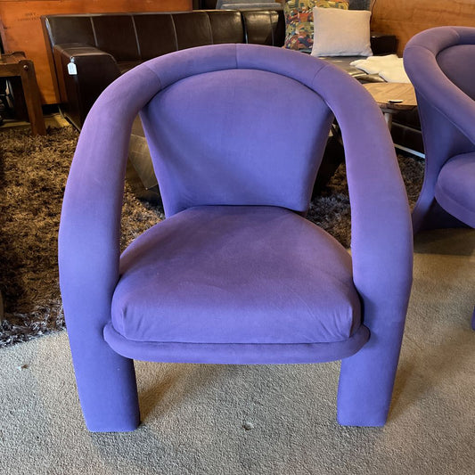 Purple 80's Post Modern Sculptural Chairs