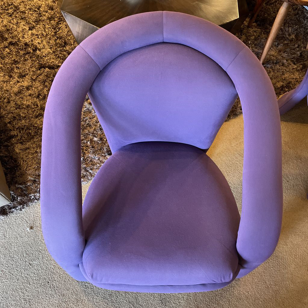 Purple 80's Post Modern Sculptural Chairs