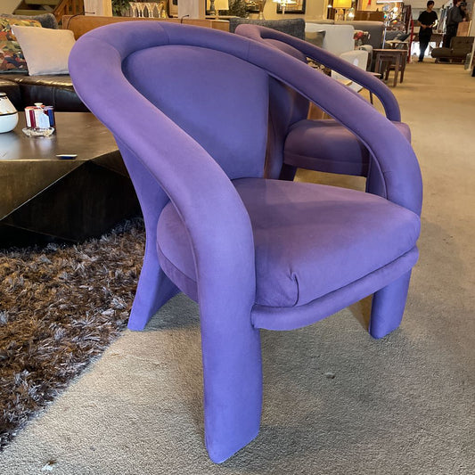 Purple 80's Post Modern Sculptural Chairs