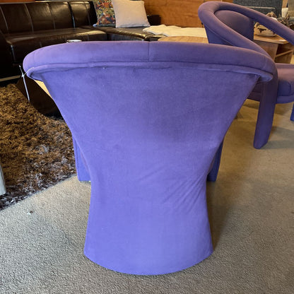 Purple 80's Post Modern Sculptural Chairs