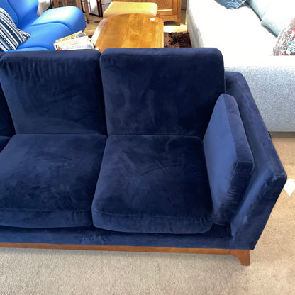 Blue Velvet 3 Seat Sofa AS IS U SOFAS