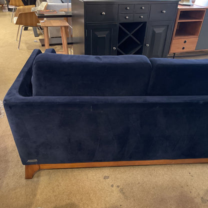 Blue Velvet 3 Seat Sofa AS IS U SOFAS