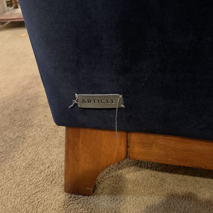 Blue Velvet 3 Seat Sofa AS IS U SOFAS