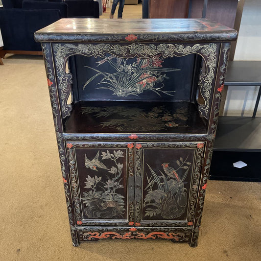 Oranate Hand Painted Chinoserie Small Cabinet
