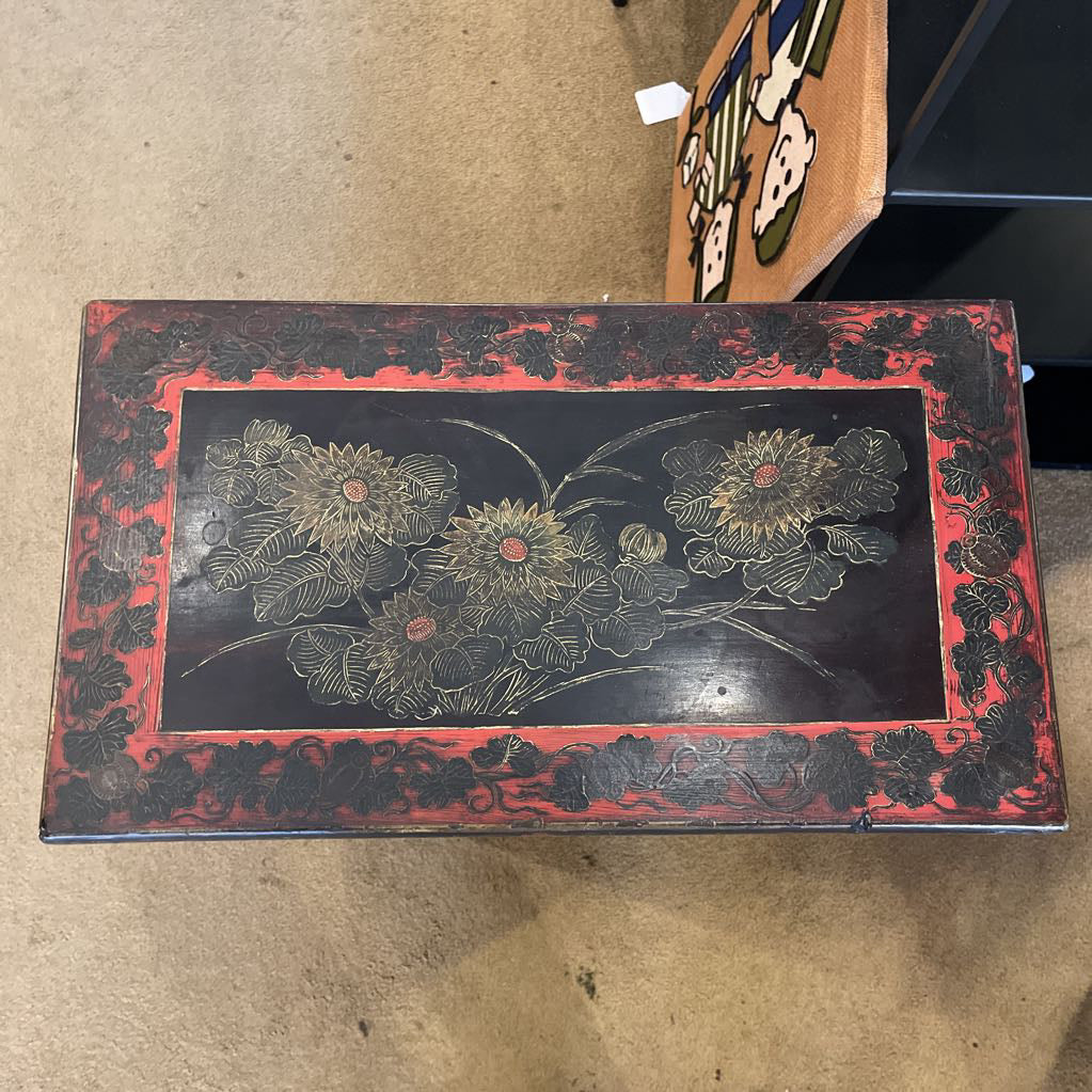 Oranate Hand Painted Chinoserie Small Cabinet