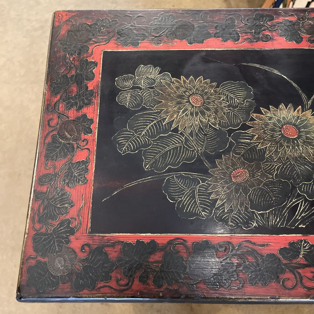 Oranate Hand Painted Chinoserie Small Cabinet