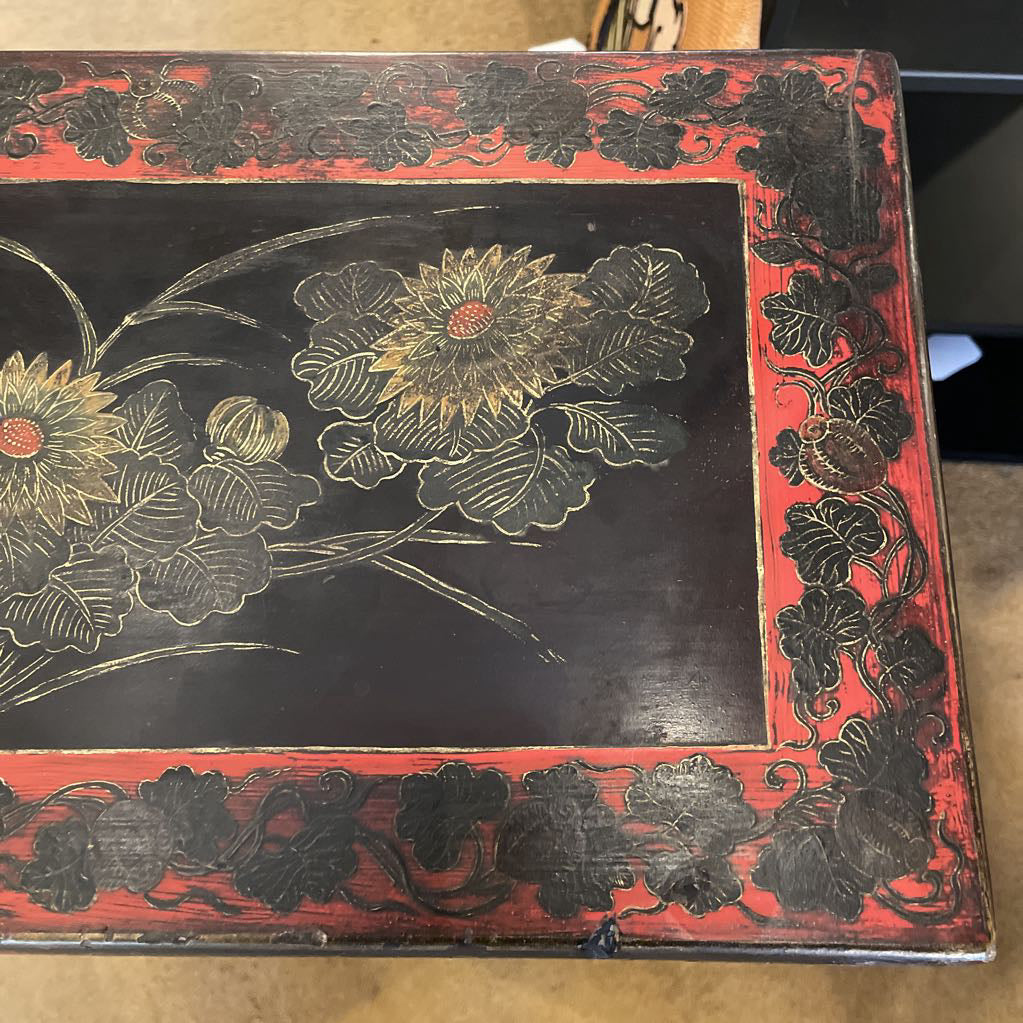 Oranate Hand Painted Chinoserie Small Cabinet