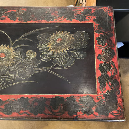 Oranate Hand Painted Chinoserie Small Cabinet