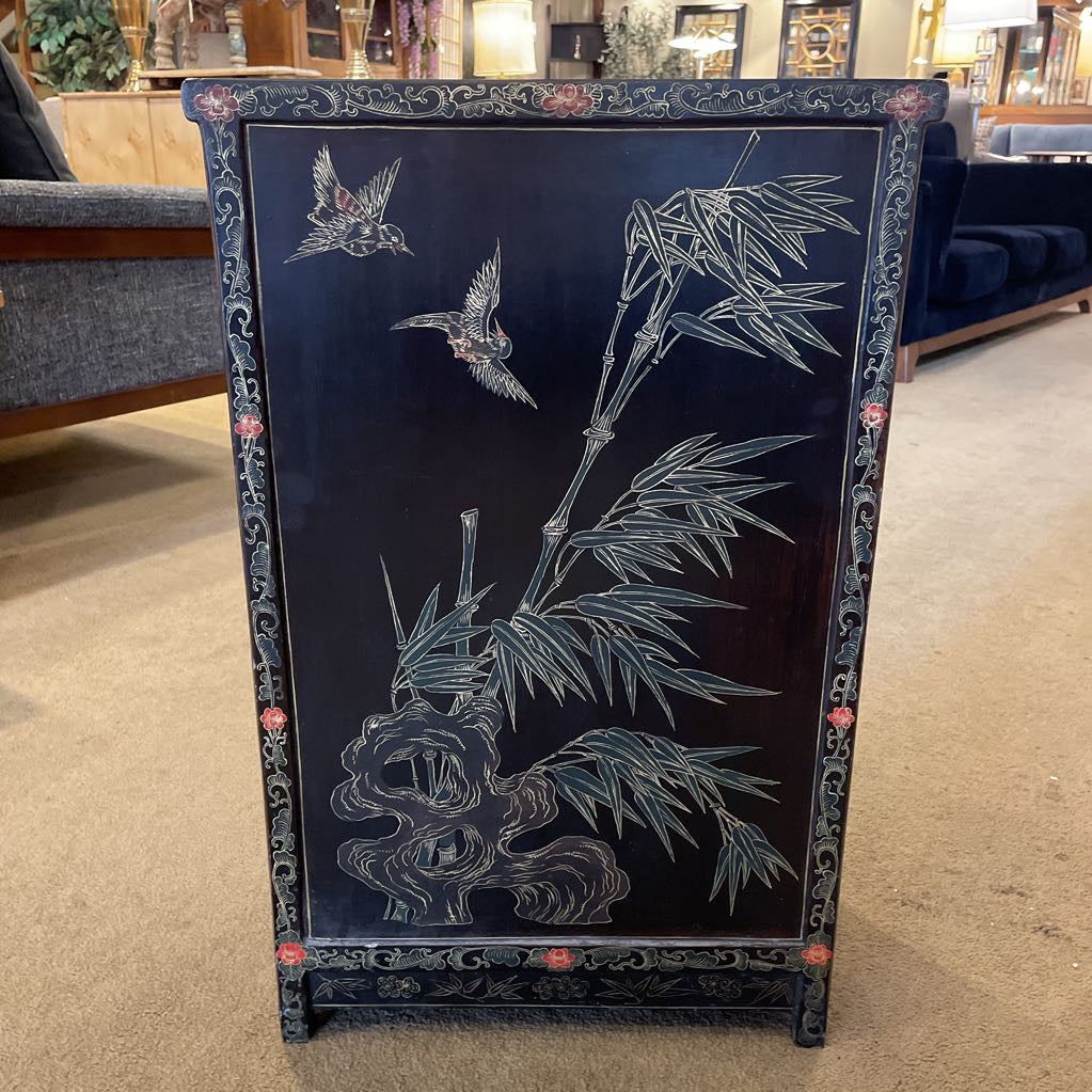 Oranate Hand Painted Chinoserie Small Cabinet