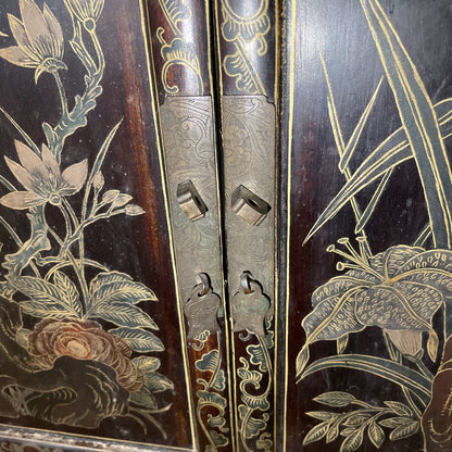 Oranate Hand Painted Chinoserie Small Cabinet