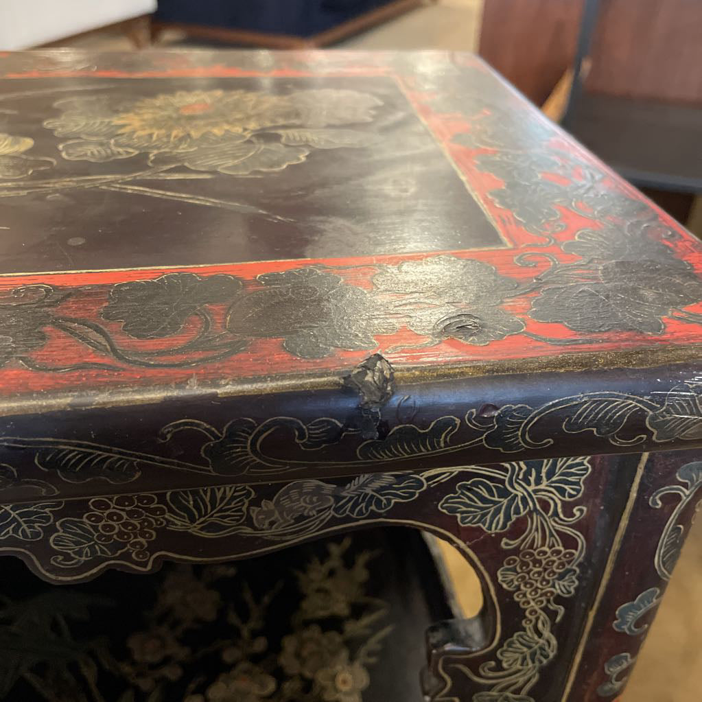 Oranate Hand Painted Chinoserie Small Cabinet