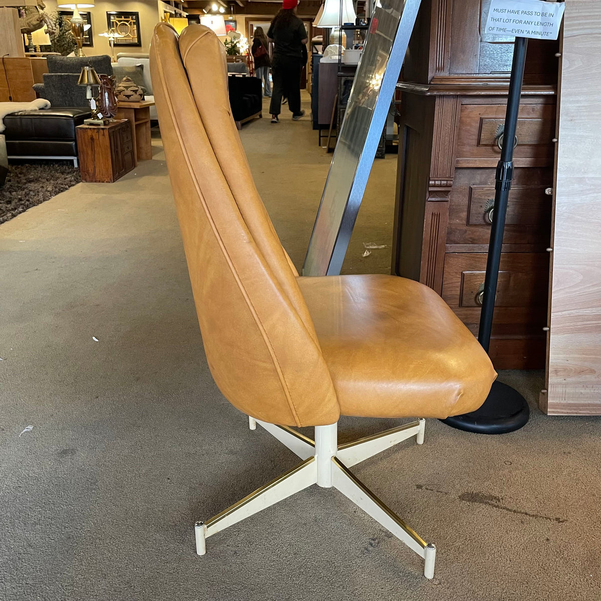 Retro Blonde Veneer Round Extendable Dining Table w 4 Faux Leather Swivel Chairs C DINING TABLES