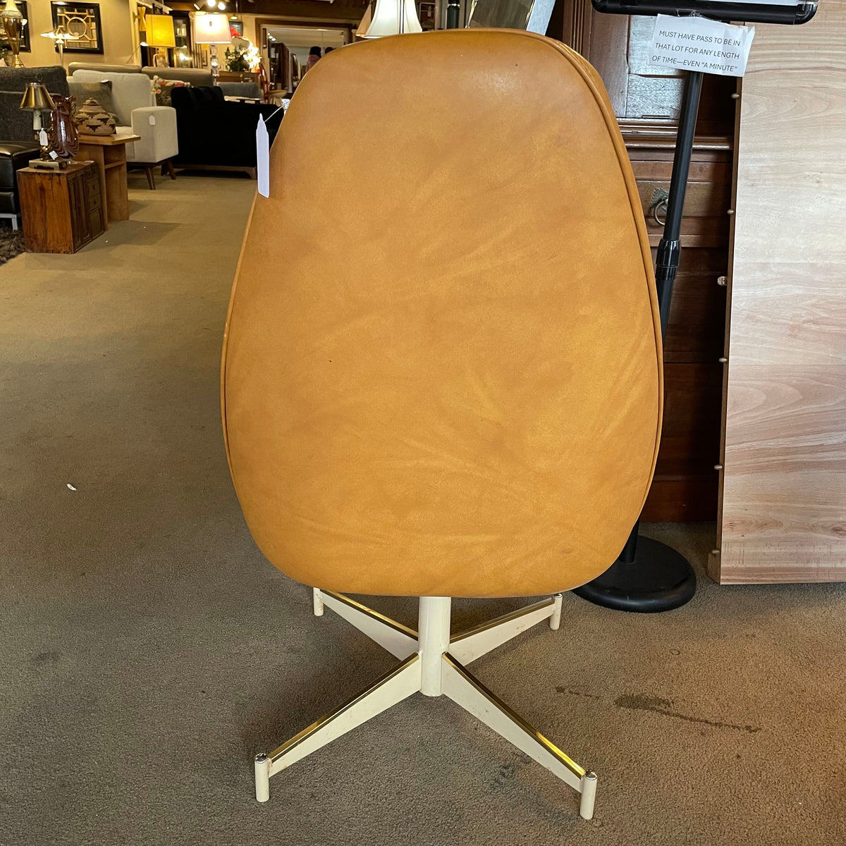 Retro Blonde Veneer Round Extendable Dining Table w 4 Faux Leather Swivel Chairs C DINING TABLES