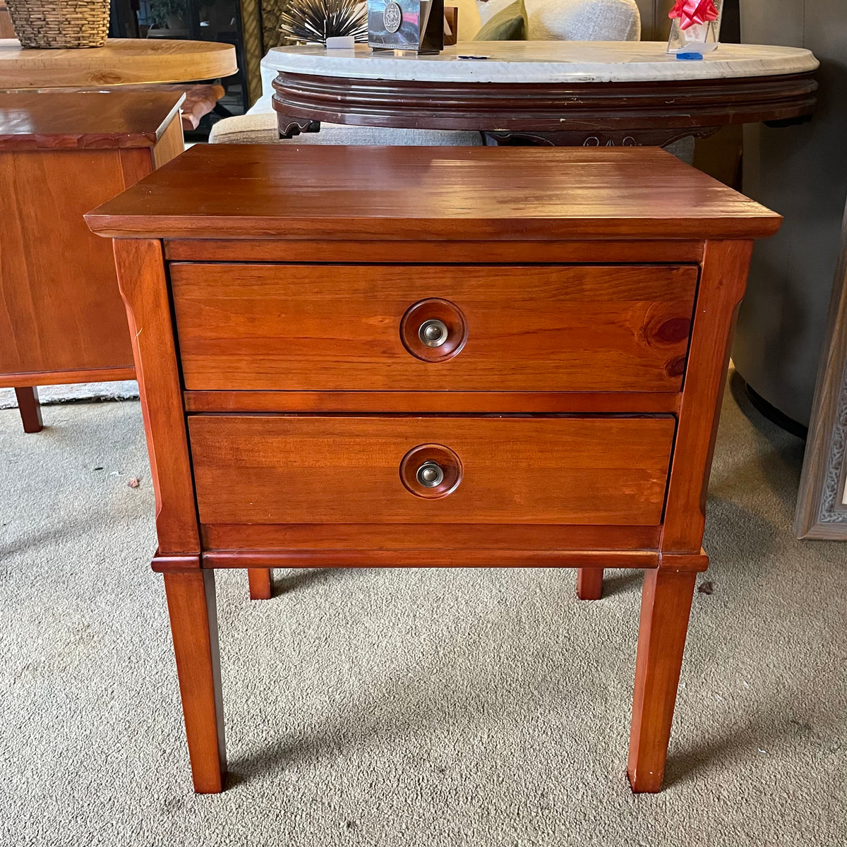 Warm Tone 2 Drawer Nightstand C NIGHTSTANDS