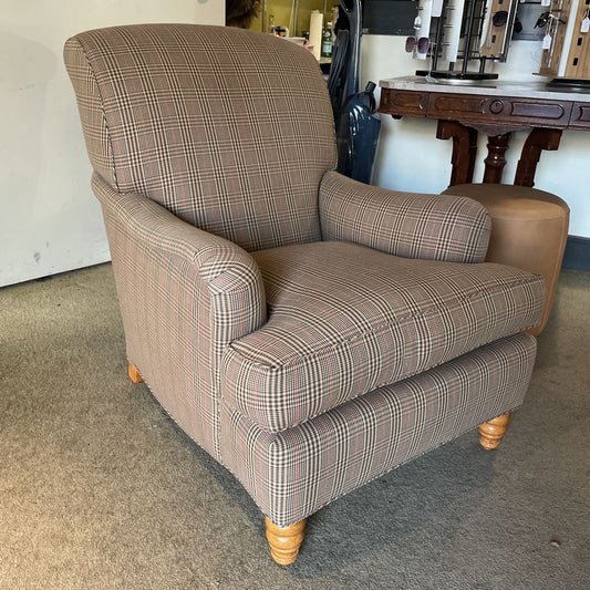 Zambrano Brown Plaid Ralph Lauren Upholstry Accent Chair