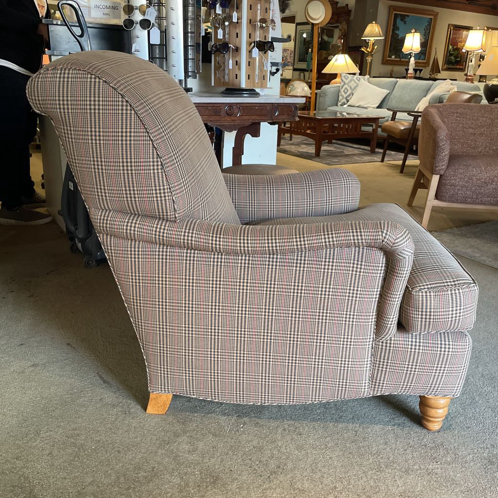 Zambrano Brown Plaid Ralph Lauren Upholstry Accent Chair