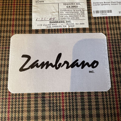Zambrano Brown Plaid Ralph Lauren Upholstry Accent Chair