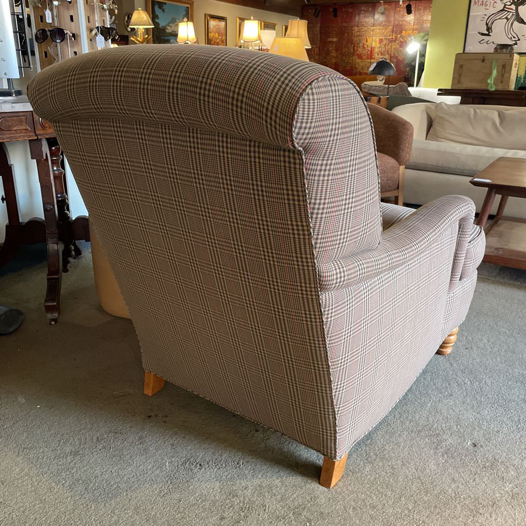 Zambrano Brown Plaid Ralph Lauren Upholstry Accent Chair