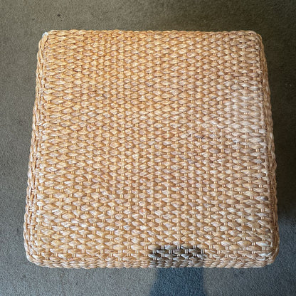 Woven Water Hyacinth Footstool/Ottoman