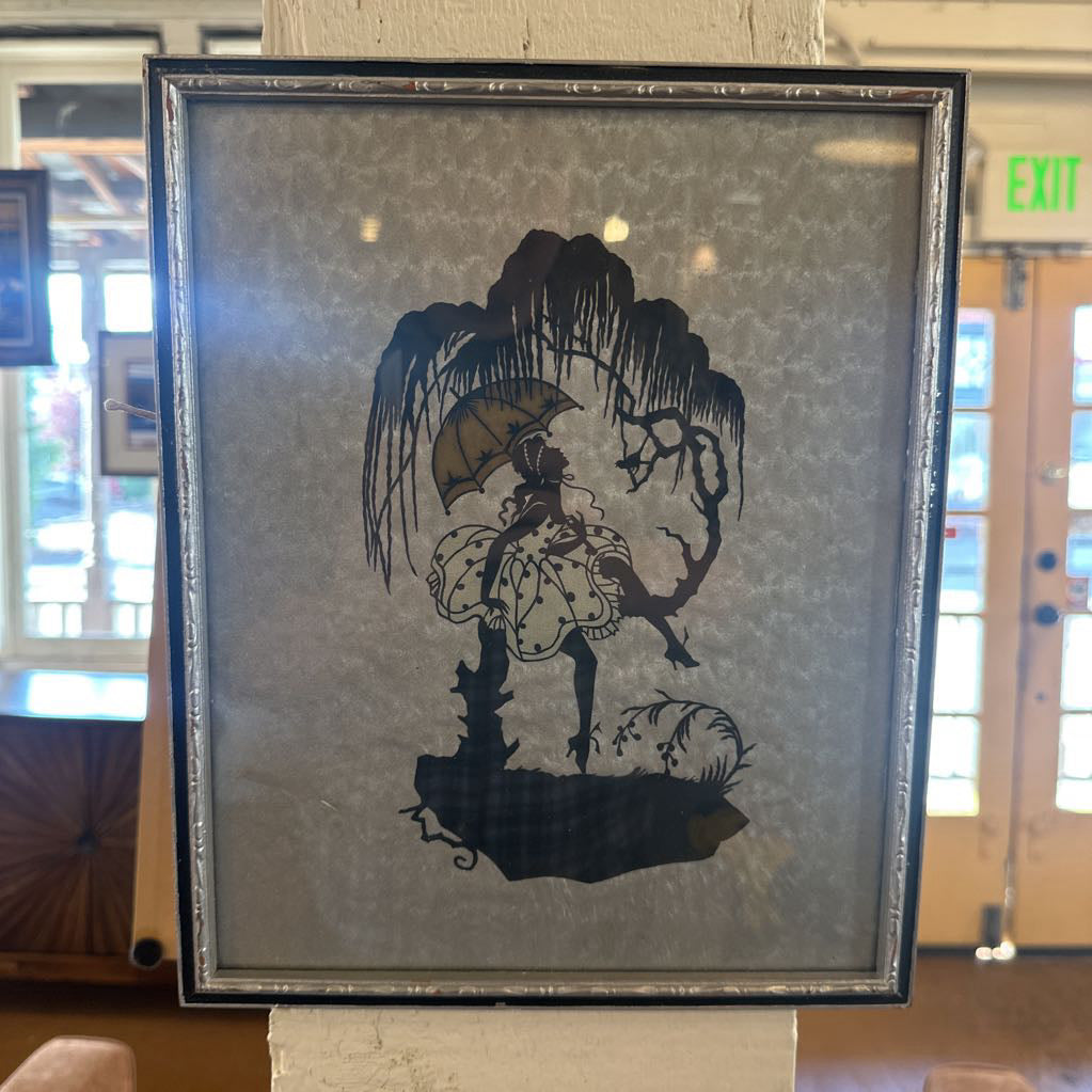Vintage Silver Frame Silk Print 2