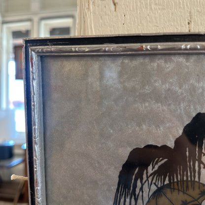 Vintage Silver Frame Silk Print 2