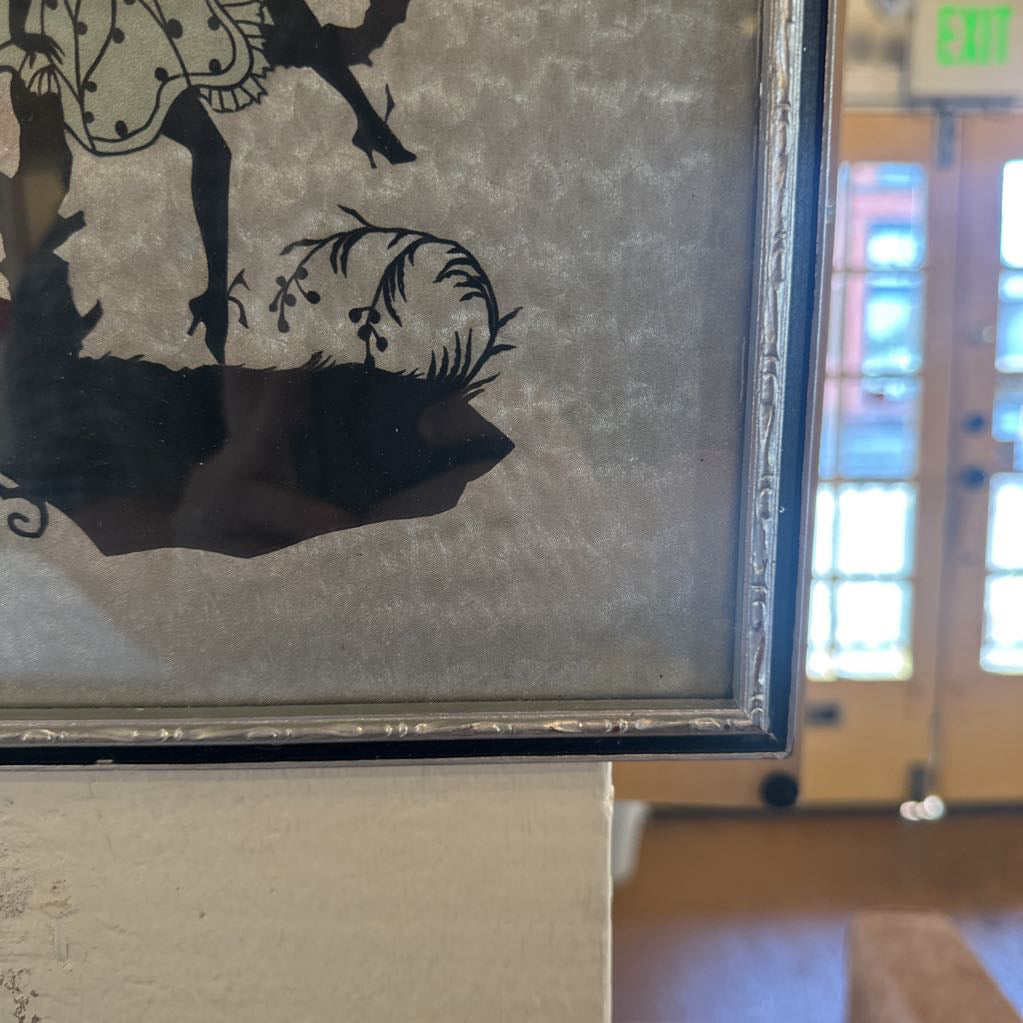Vintage Silver Frame Silk Print 2