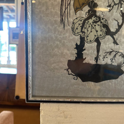 Vintage Silver Frame Silk Print 2