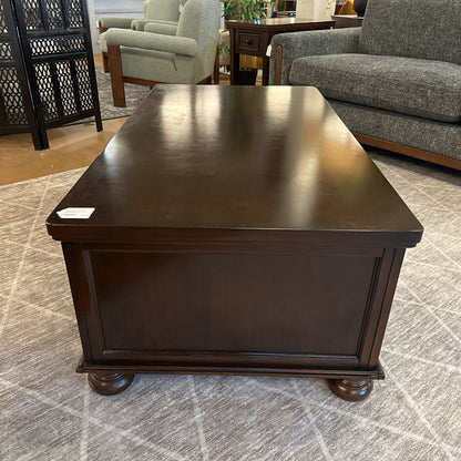 Dark Wood Coffee Table w/ Drawers