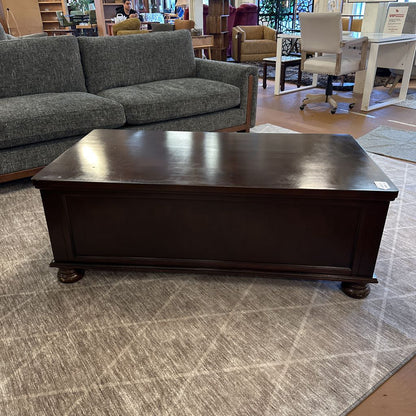 Dark Wood Coffee Table w/ Drawers