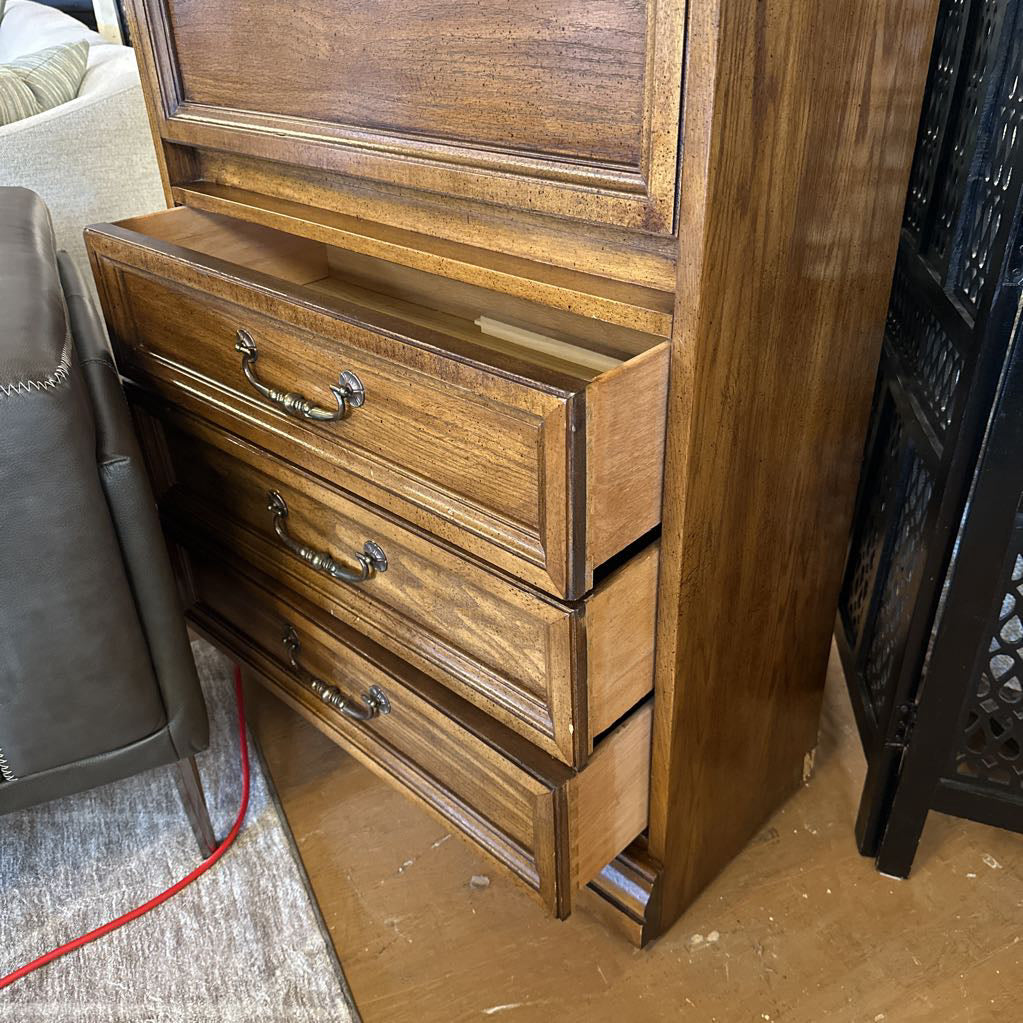 Vintage 3 Drawer Shelf w/ Bar Cabinet